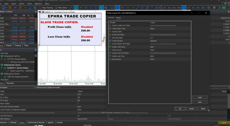 Trade Copier Dashboard
